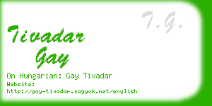 tivadar gay business card